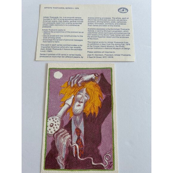 Artists' Postcards Series II 1978 Original Art Prints High-Quality Paper Collect - Picture 2 of 8